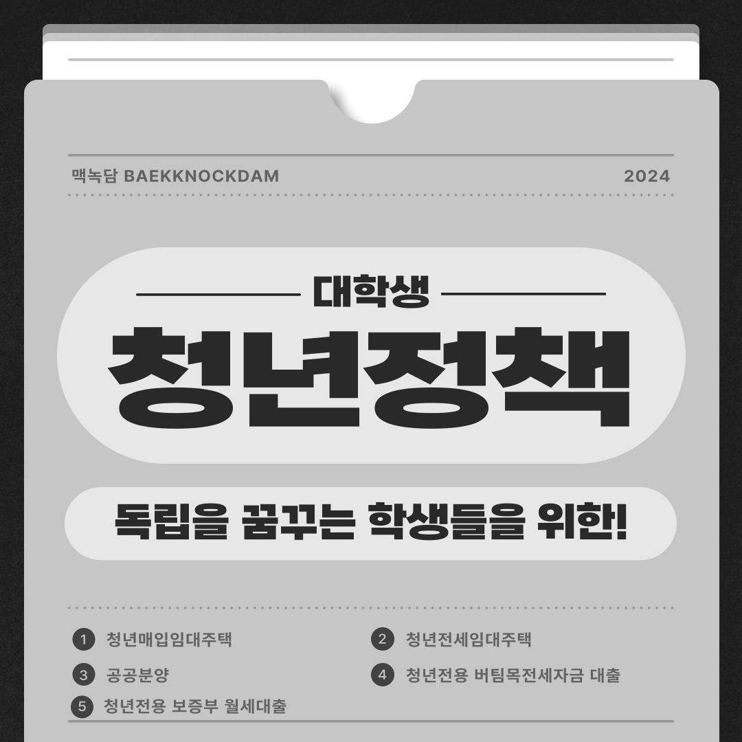 독립을 위한 청년 정책