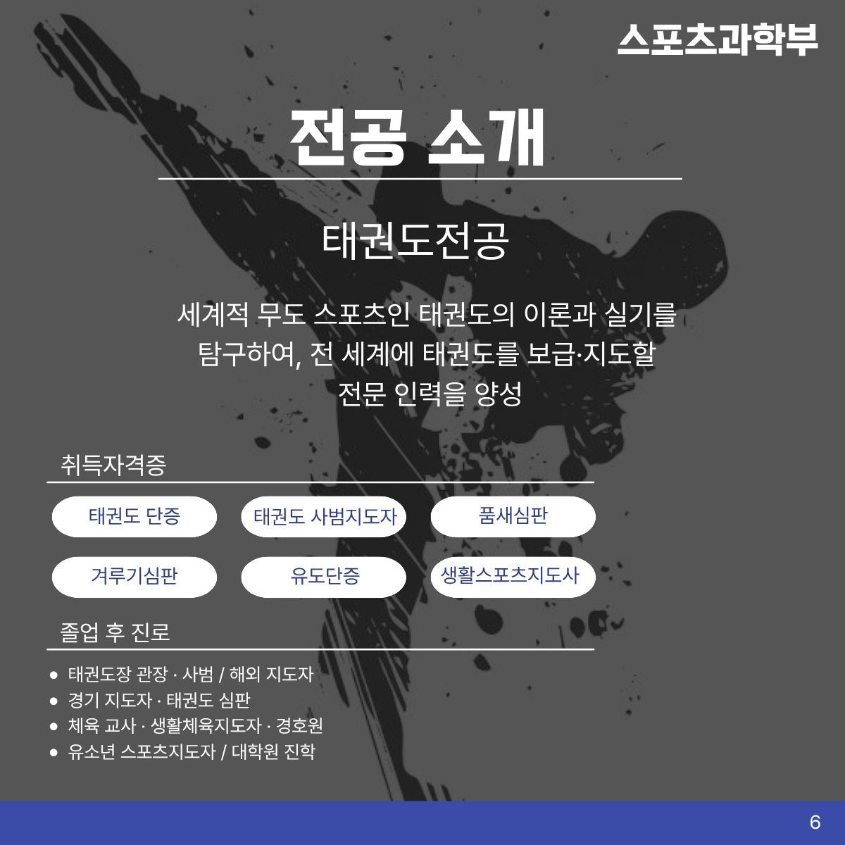 태권도전공 소개