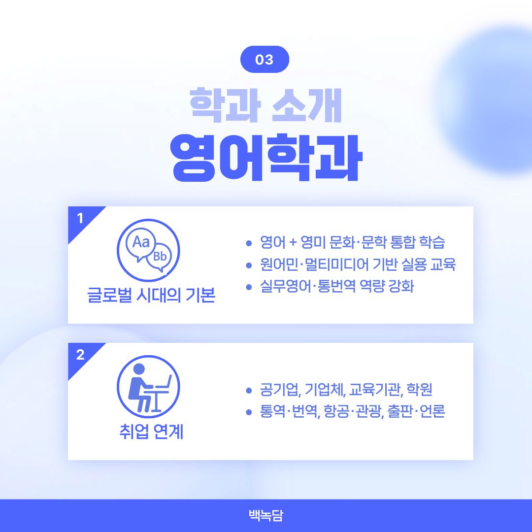 영어학과 소개