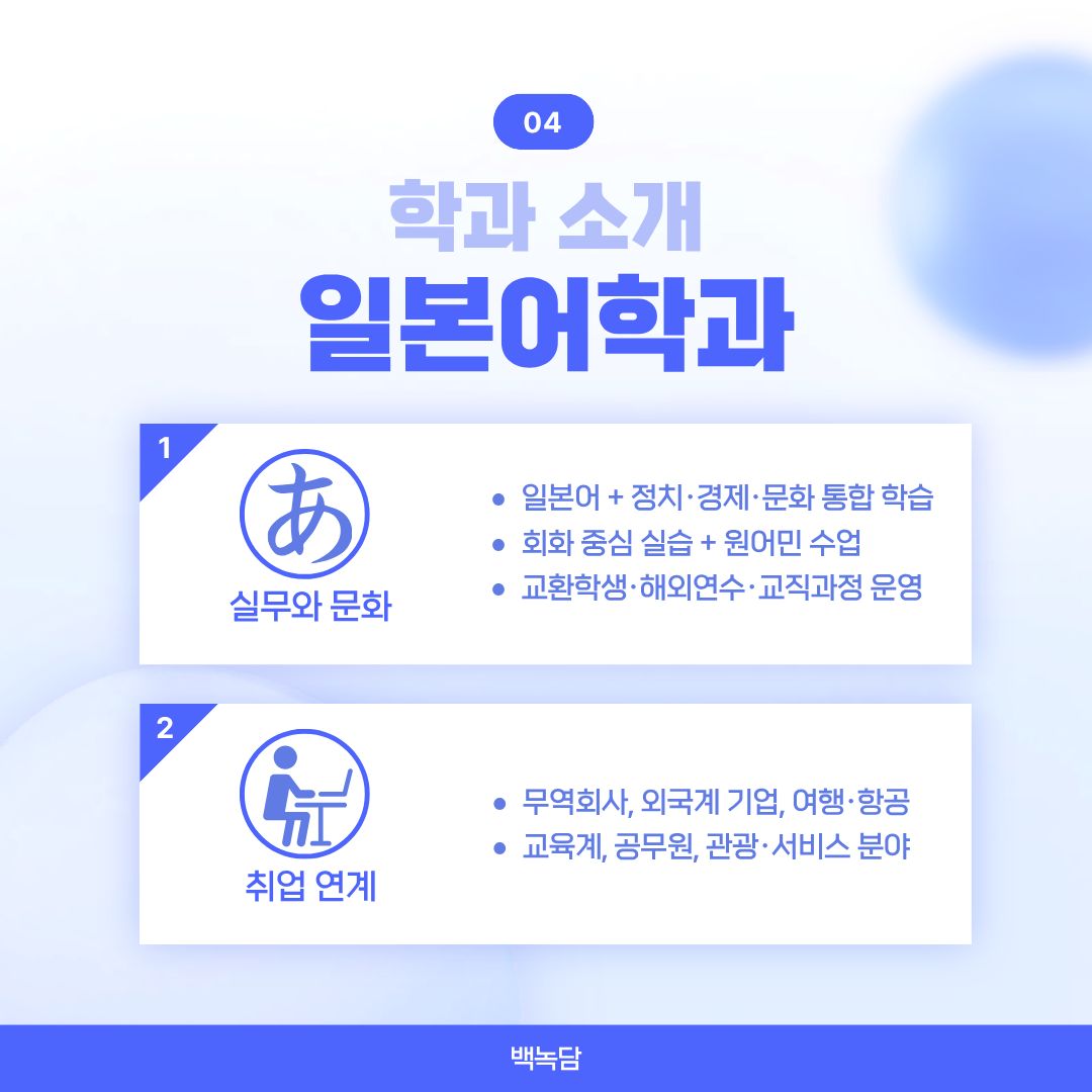 일본어학과 소개