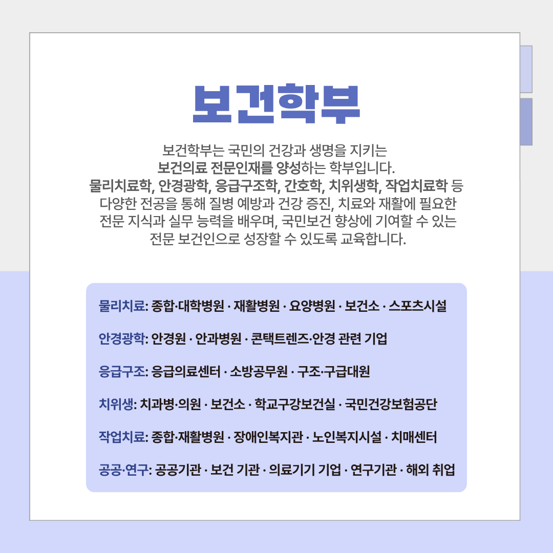 보건학부 보건학부