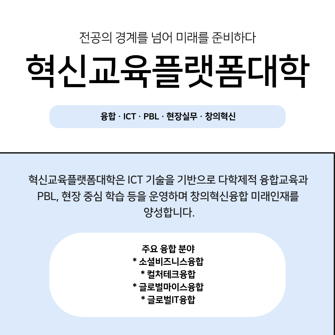 혁신교육플랫폼대학 혁신교육플랫폼대학