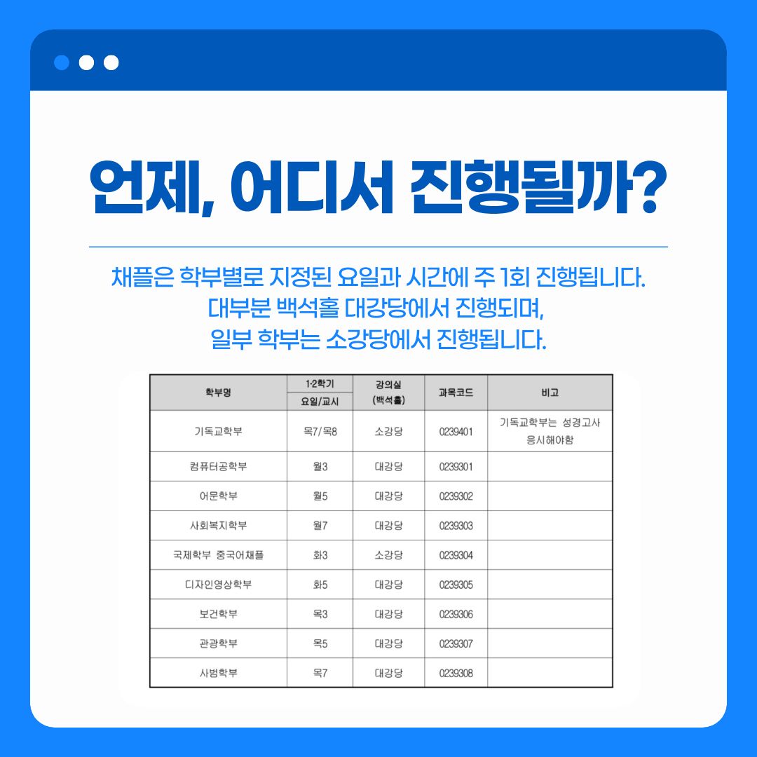 언제, 어디서 진행될까?